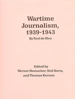 Image du vendeur pour Wartime Journalism, 1939-1943 mis en vente par moluna