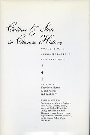 Immagine del venditore per CULTURE & STATE IN CHINESE HIS venduto da moluna