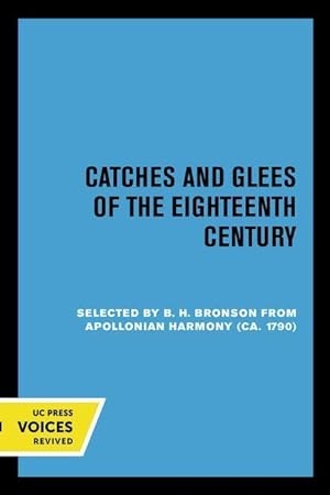 Bild des Verkufers fr Catches and Glees of the Eighteenth Century zum Verkauf von moluna