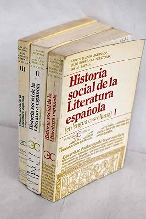 Imagen del vendedor de Historia social de la literatura espaola a la venta por Alcan Libros