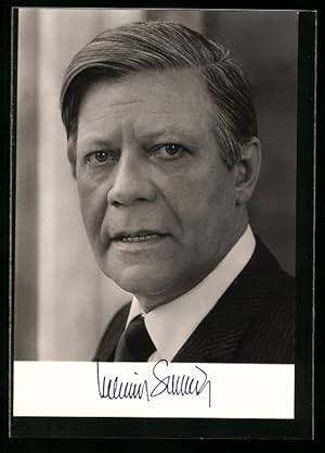 Bild des Verkufers fr Ansichtskarte Ehem. Bundeskanzler der BRD und stellvertretender Vorsitzender der SPD, Helmut Schmidt im Portrait zum Verkauf von Bartko-Reher