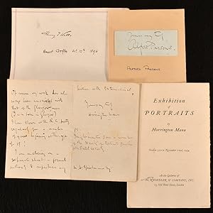 Bild des Verkufers fr The Signatures of Four British Artists: Alfred Parsons; Harrington Mann; Ernest Crofts, and Henry Tanworth Wells zum Verkauf von Rooke Books PBFA