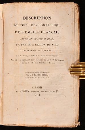 Bild des Verkufers fr Description Routiere et Geographique de l'Empire Francais zum Verkauf von Rooke Books PBFA