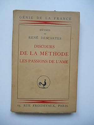 Bild des Verkufers fr Discours de la mthode Les passions de l'me / Ren Descartes / Rf67263 zum Verkauf von Ammareal