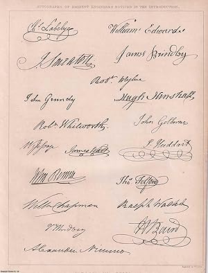 Autographs of Eminent Engineers, together with a Portrait of Thomas Telford. Accompanied by Intro...