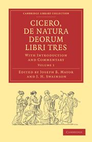 Bild des Verkufers fr Cicero, de Natura Deorum Libri Tres 3 Volume Set: With Introduction and Commentary zum Verkauf von moluna