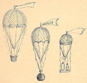 Seller image for Lanvin Paris Arpege Perfume Bottles w/ Balloons c1950s Artwork for sale by The Cary Collection