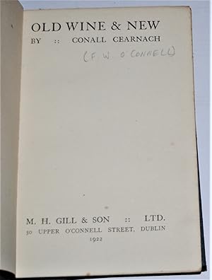 Seller image for OLD WINE & NEW for sale by O'Brien Books