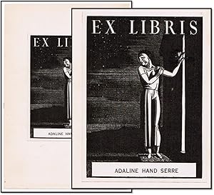 Bookplate [after Rockwell Kent - Starry Night] Ex Libris Adaline Hand Serre