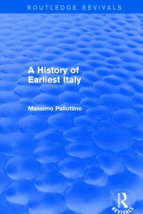 Immagine del venditore per Pallottino, M: History of Earliest Italy (Routledge Revivals venduto da moluna