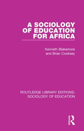 Seller image for A Sociology of Education for Africa for sale by moluna