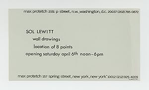Exhibition card: Sol LeWitt: wall drawings, location of 8 points (opens 6 April [1974])