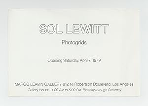 Exhibition card: Sol LeWitt: Photogrids (opens 7 April 1979)