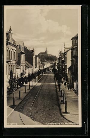 Ansichtskarte Siegburg, Kaiserstrasse mit Michelsberg