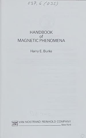 Image du vendeur pour HANDBOOK of MAGNETIC PHENOMENA. mis en vente par Antiquariat Bookfarm
