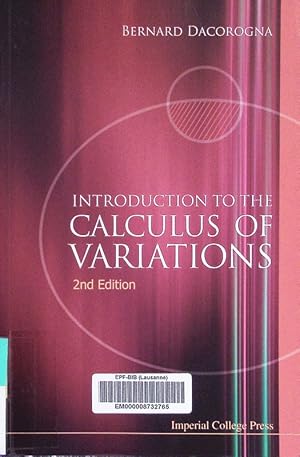 Bild des Verkufers fr Introduction to the calculus of variations. zum Verkauf von Antiquariat Bookfarm