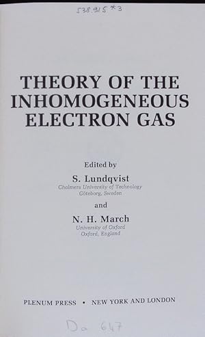 Seller image for Theory of the Inhomogeneous Electron Gas. for sale by Antiquariat Bookfarm