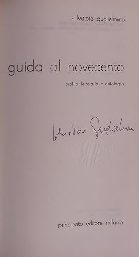 Imagen del vendedor de guida al novecento. profilo letterario e antologia a la venta por Antiquariat Bookfarm