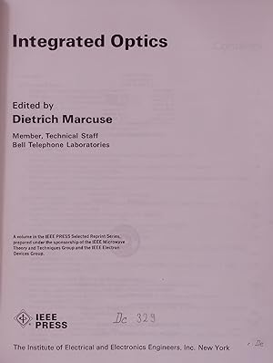 Bild des Verkufers fr Integrated Optics. zum Verkauf von Antiquariat Bookfarm