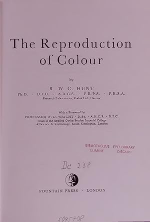 Immagine del venditore per The Reproduction of Colour. venduto da Antiquariat Bookfarm