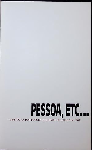 Seller image for PESSOA, ETC. for sale by Antiquariat Bookfarm