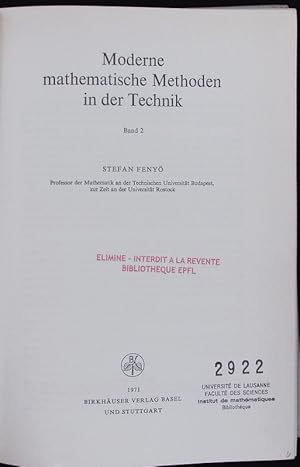 Seller image for Moderne Mathematische Methoden in der Technik. Band 2. for sale by Antiquariat Bookfarm