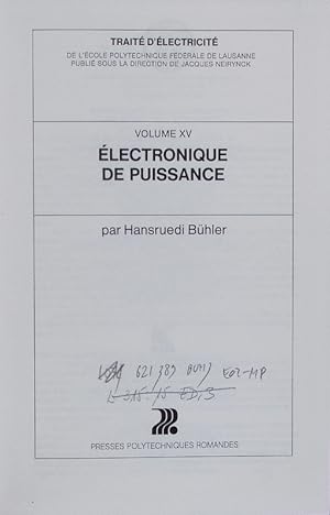 Seller image for Electronique de puissance. for sale by Antiquariat Bookfarm