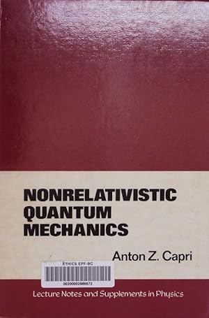 Imagen del vendedor de Nonrelativistic quantum mechanics. a la venta por Antiquariat Bookfarm