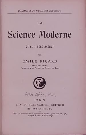 Image du vendeur pour La Science Moderne et son tat actuel. mis en vente par Antiquariat Bookfarm