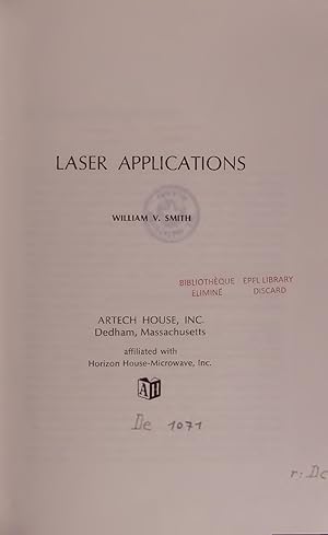 Seller image for LASER APPLICATIONS. for sale by Antiquariat Bookfarm