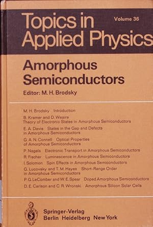 Immagine del venditore per Amorphous semiconductors. venduto da Antiquariat Bookfarm