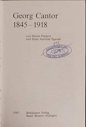 Immagine del venditore per Georg Cantor 1845-1918. venduto da Antiquariat Bookfarm