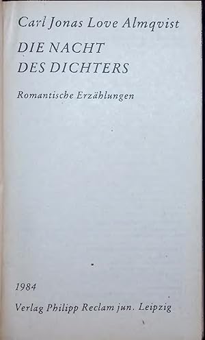 Seller image for DIE NACHT DES DICHTERS. for sale by Antiquariat Bookfarm