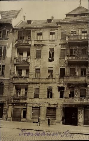 Foto Ansichtskarte / Postkarte Berlin Friedrichshain, Generalstreik 1919, Straßenkämpfe, Zerstöru...