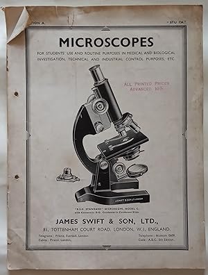 Microscopes. For Students' Use and Routine Purposes in Medical and Biological Investigation, Tech...