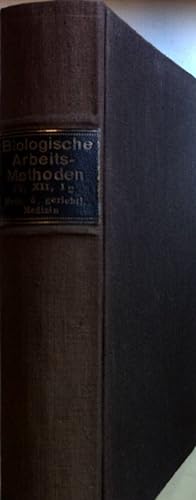 Handbuch der biologischen Arbeitsmethoden: Abt. IV, XII,I, 2: Angewandte chemische und physikalis...