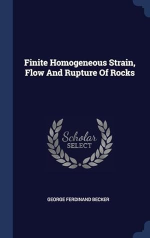 Bild des Verkufers fr Finite Homogeneous Strain, Flow And Rupture Of Rocks zum Verkauf von moluna