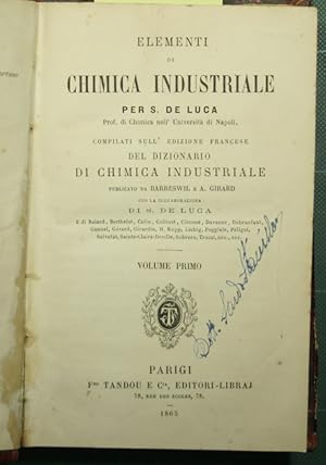 Elementi di chimica industriale - Vol. I