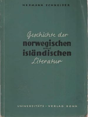 Bild des Verkufers fr Geschichte der norwegischen und islndischen Literatur. zum Verkauf von Schrmann und Kiewning GbR