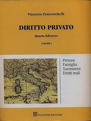 Immagine del venditore per Diritto privato Vol. 1 Quarta edizione venduto da Librodifaccia