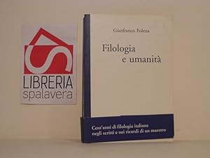 Bild des Verkufers fr Filologia e umanit zum Verkauf von Libreria Spalavera