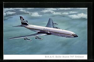 Seller image for Ansichtskarte Flugzeug Rolls-Royce 707 Jetliner der B. O. A. C. for sale by Bartko-Reher