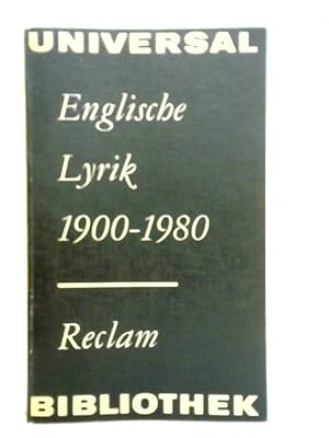 Bild des Verkufers fr Englische Lyrik 1900 - 1980 zum Verkauf von World of Rare Books