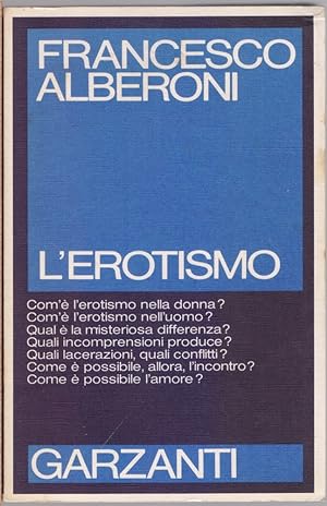 Image du vendeur pour L'erotismo - Francesco Alberoni mis en vente par libreria biblos