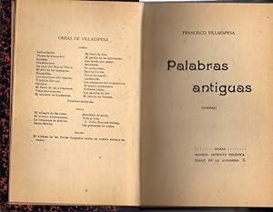 PALABRAS ANTIGUAS (POESÍAS).