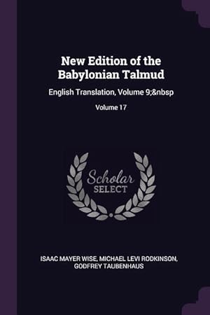 Bild des Verkufers fr New Edition of the Babylonian Talmud: English Translation, Volume 9 Volume 17 zum Verkauf von moluna