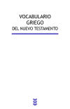 Imagen del vendedor de Vocabulario griego del Nuevo Testamento a la venta por Agapea Libros