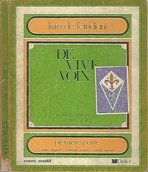 Image du vendeur pour De vive voix Cours audi-visuel de francais mis en vente par Biblioteca di Babele