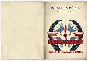 Seller image for Programme du Cinma Imprial pour le film muet de Maurice Tourneur, d'aprs le roman ponyme de Joseph Kessel : L'Equipage. for sale by Librairie Victor Sevilla