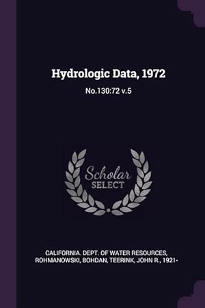 Imagen del vendedor de HYDROLOGIC DATA 1972 a la venta por moluna